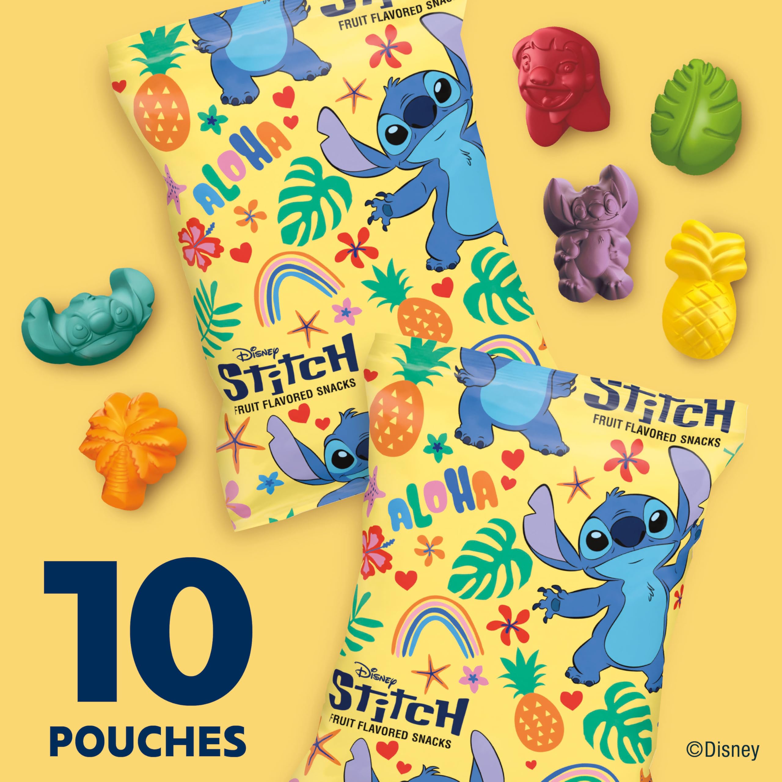 Amazon.com: Disney Stitch Fruit Flavored Snacks, 8 oz, 10 Pouches